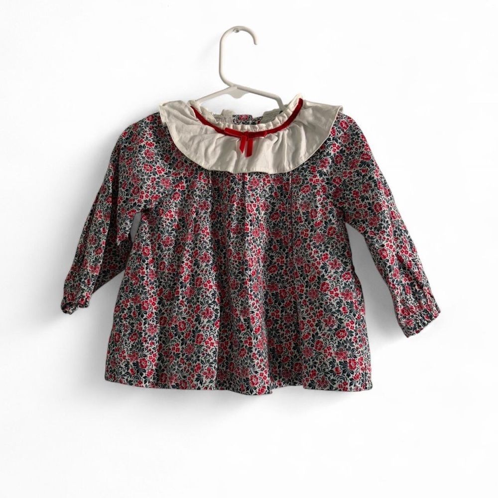 Baby Janie and Jack floral dress with collars and bloomers 18-24m new